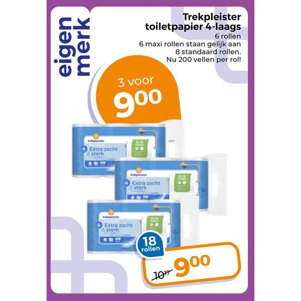 Trekpleister toiletpapier