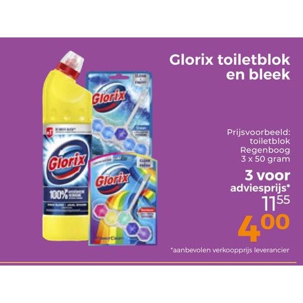 Glorix toiletblok en bleek