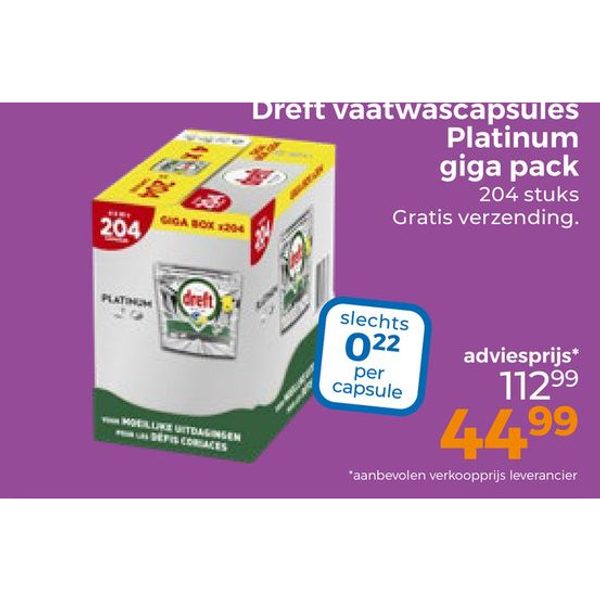 Vaatwascapsules Platinum giga pack