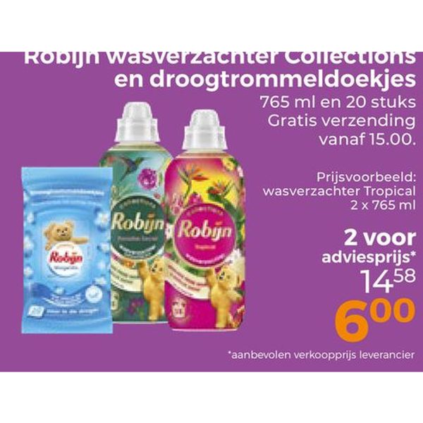 Wasverzachter Collections en droogtrommeldoekjes