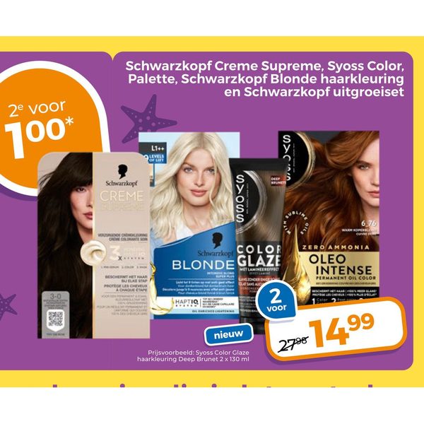Schwarzkopf, Syoss, Palette haarkleuring