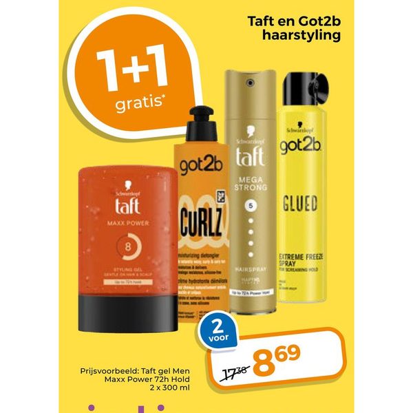 Taft en Got2b haarstyling