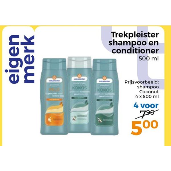 Trekpleister shampoo en conditioner