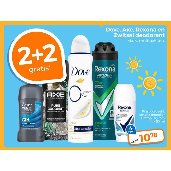 Dove, Axe, Rexona en Zwitsal deodorant