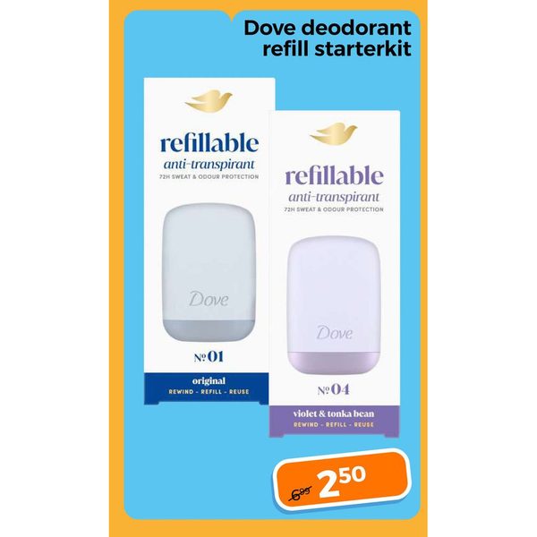 Dove deodorant refill starterkit