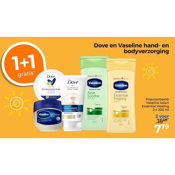 Dove en Vaseline hand- en bodyverzorging
