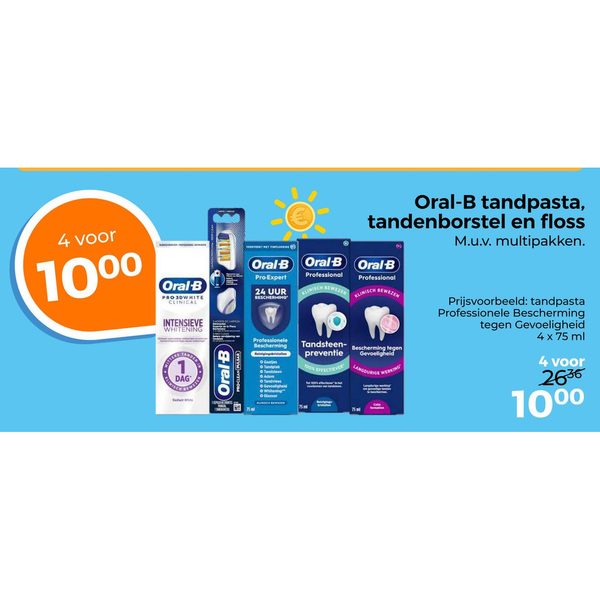 Oral-B tandpasta, tandenborstel en floss