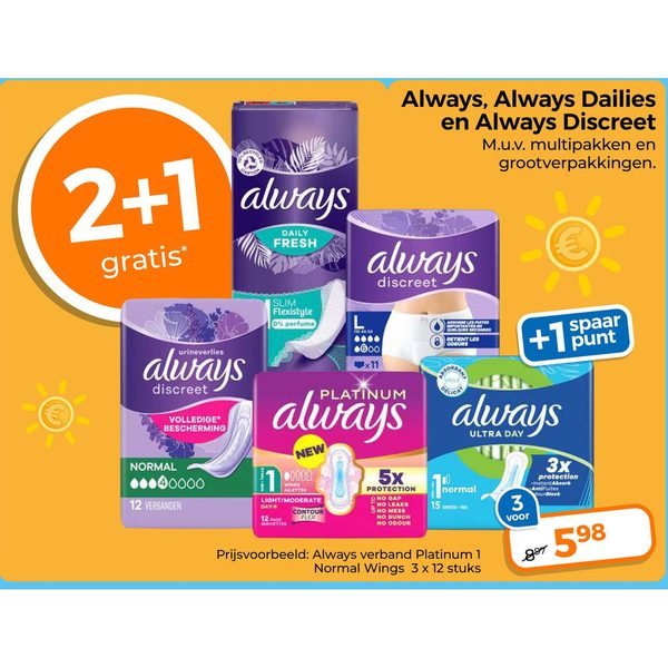 Always, Always Dailies en Always Discreet