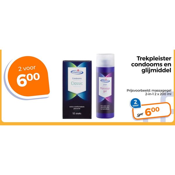 Trekpleister condooms en glijmiddel