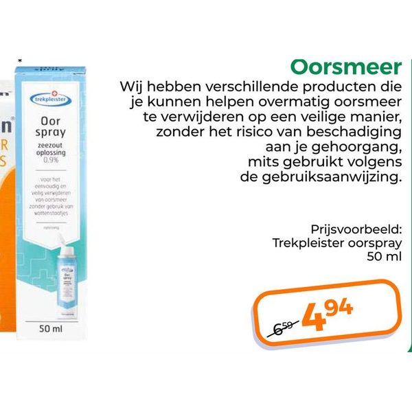 Trekpleister oorspray