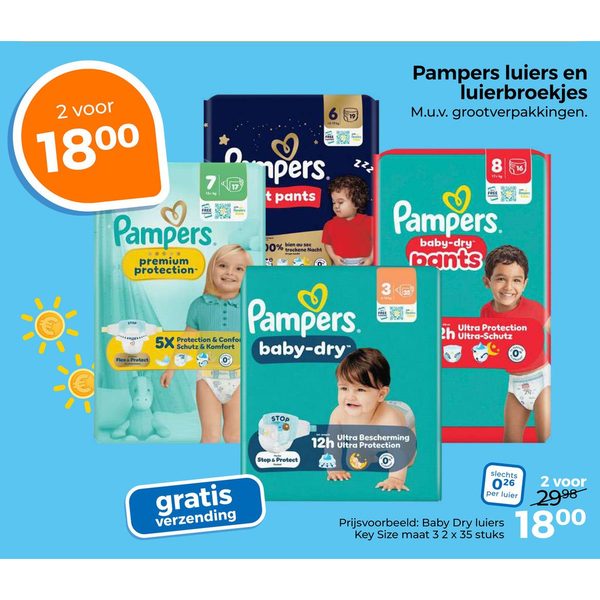 Pampers luiers en luierbroekjes
