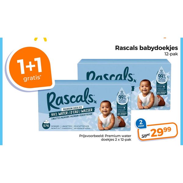 Rascals Premium babydoekjes
