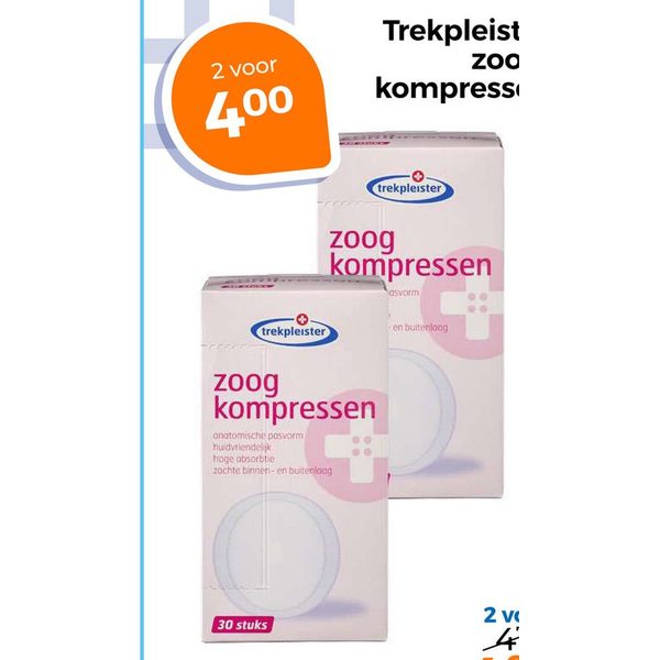 Trekpleister zoogkompressen