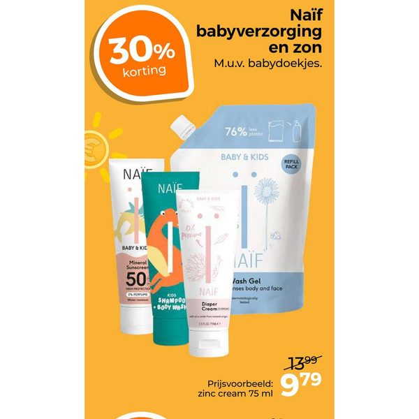 Naïf babyverzorging en zon