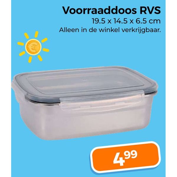 Voorraaddoos RVS
