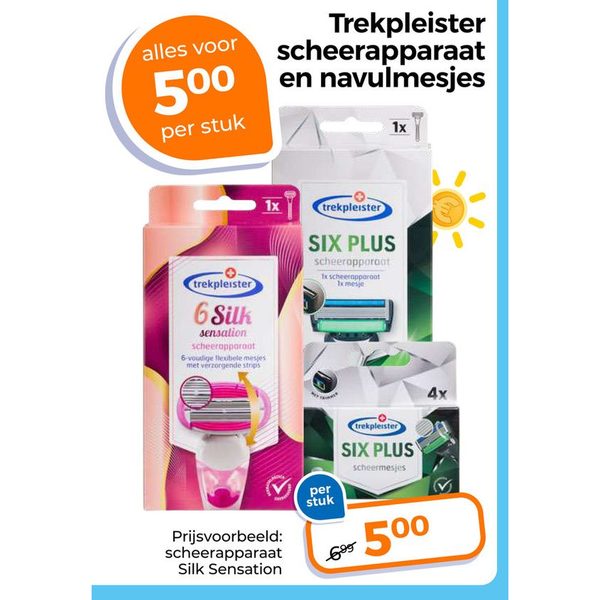 Trekpleister scheerapparaat en navulmesjes