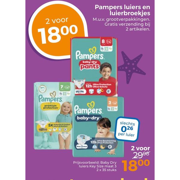 Pampers luiers en luierbroekjes