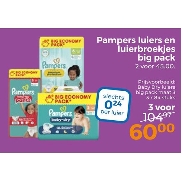 Pampers luiers en luierbroekjes big pack