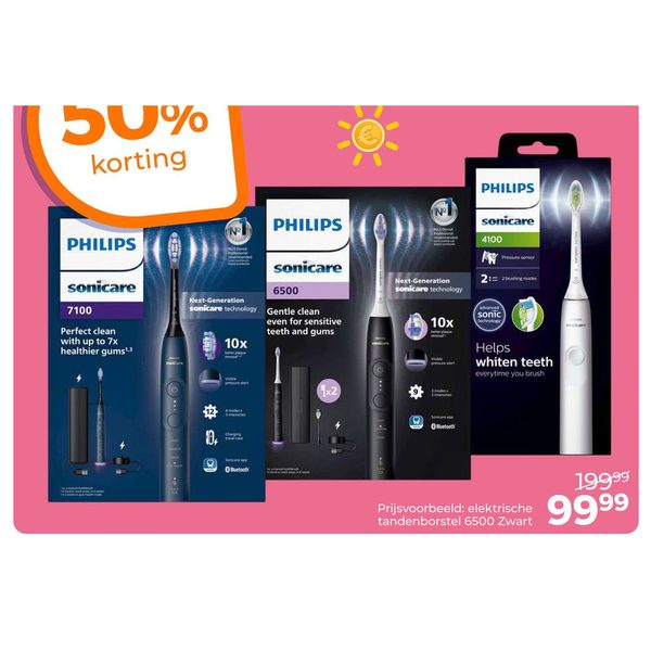 Philips elektrische tandenborstel 6500 Zwart