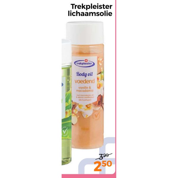 Trekpleister lichaamsolie