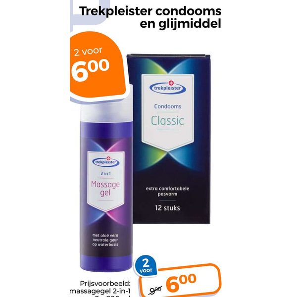 Trekpleister condooms en glijmiddel