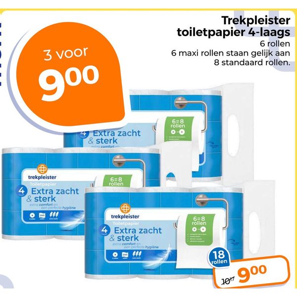 Trekpleister toiletpapier 4-laags