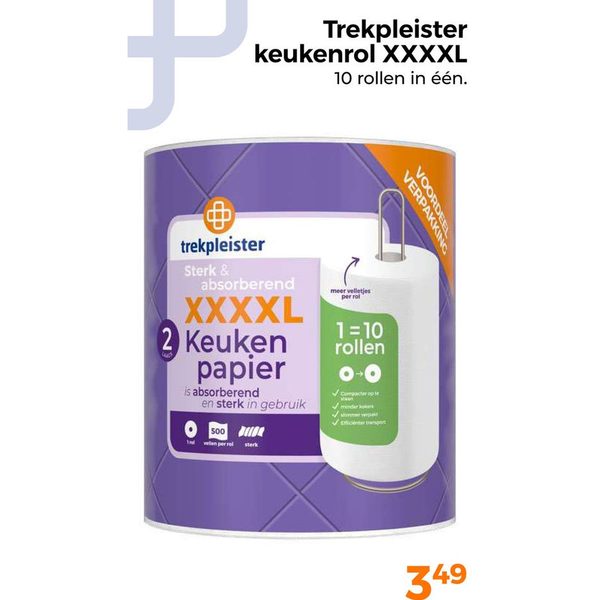 Trekpleister keukenrol XXXXL