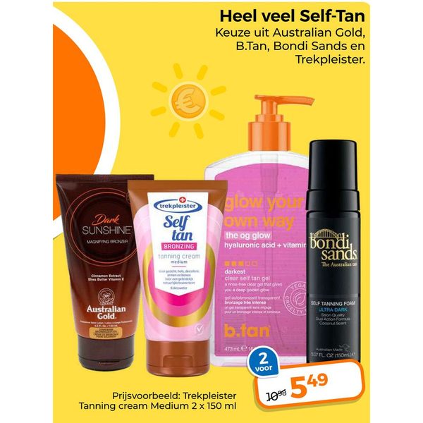 Self-Tan (Australian Gold, B.Tan, Bondi Sands, Trekpleister)