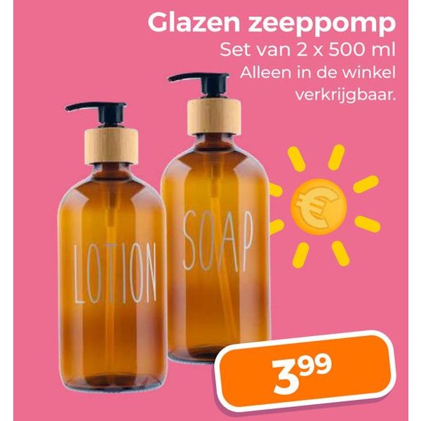 Glazen zeeppomp