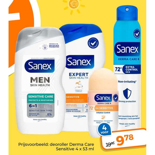 Sanex deodorant en douche