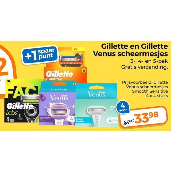 Gillette en Gillette Venus scheermesjes