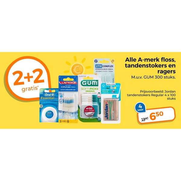 Alle A-merk floss, tandenstokers en ragers