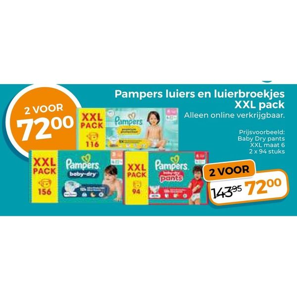 Pampers luiers en luierbroekjes XXL pack