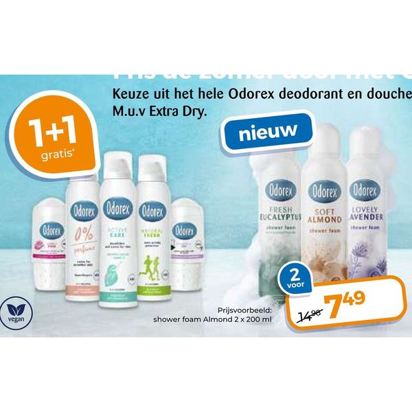 Odorex deodorant en douche assortiment