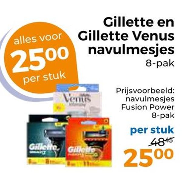 Gillette en Gillette Venus navulmesjes
