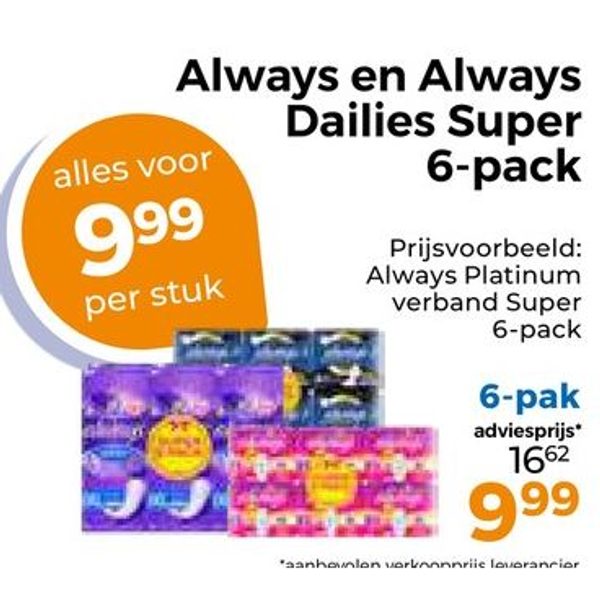 Always en Always Dailies Super 6-pack