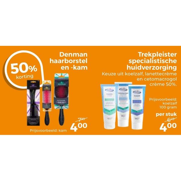 Specialistische huidverzorging (koelzalf/crème)