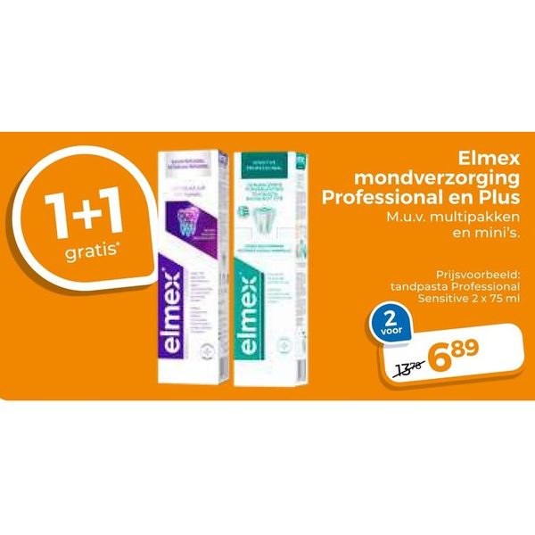 Elmex mondverzorging Professional en Plus