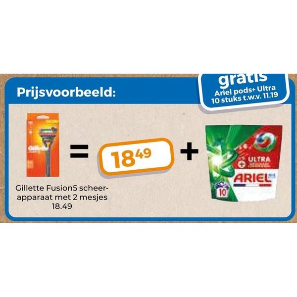 Gillette Fusion5 scheerapparaat + Ariel pods