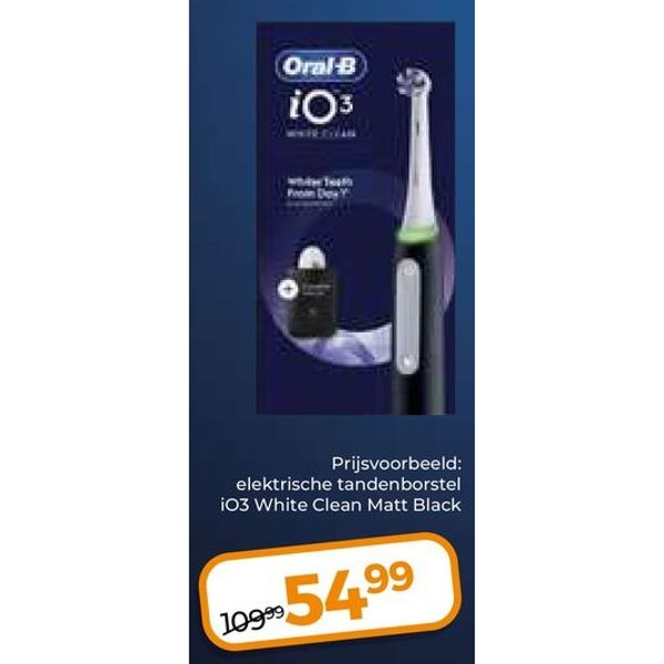 Oral-B elektrische tandenborstel iO3 White Clean Matt Black
