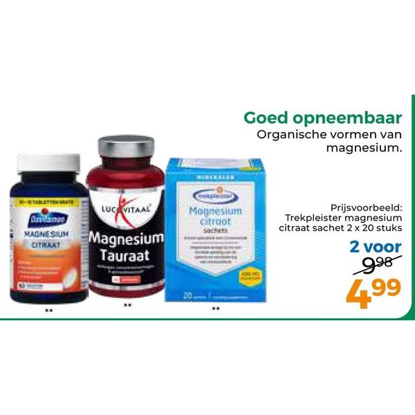 Trekpleister magnesium citraat sachet