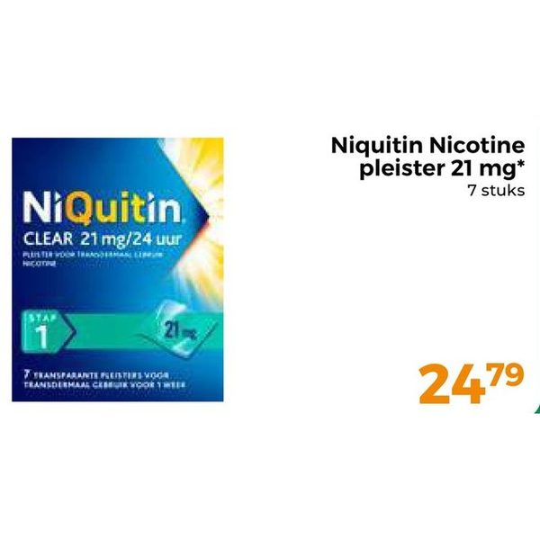 Niquitin Nicotine pleister 21 mg