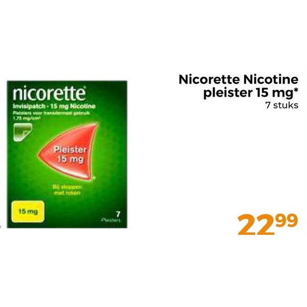 Nicorette Nicotine pleister 15 mg