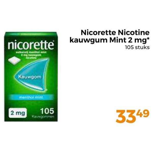 Nicorette Nicotine kauwgom Mint 2 mg