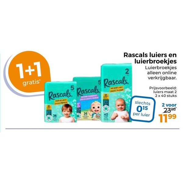 Rascals luiers en luierbroekjes