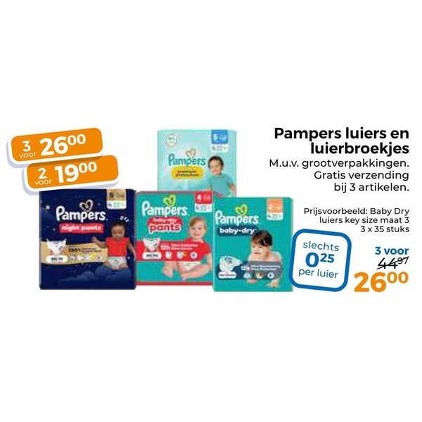 Pampers luiers en luierbroekjes