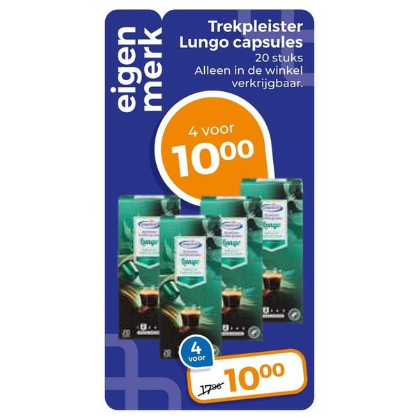 Trekpleister Lungo capsules