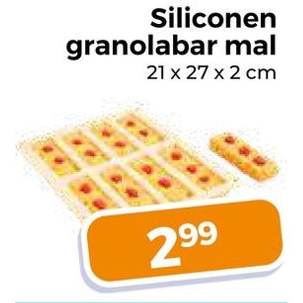 Siliconen granolabar mal