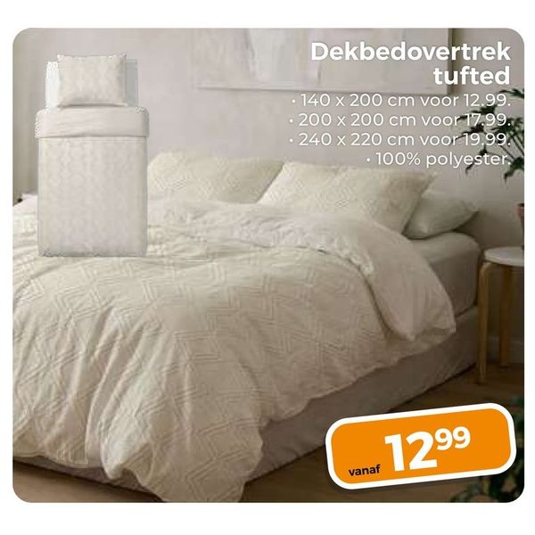 Dekbedovertrek tufted