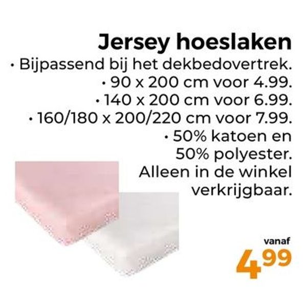 Jersey hoeslaken